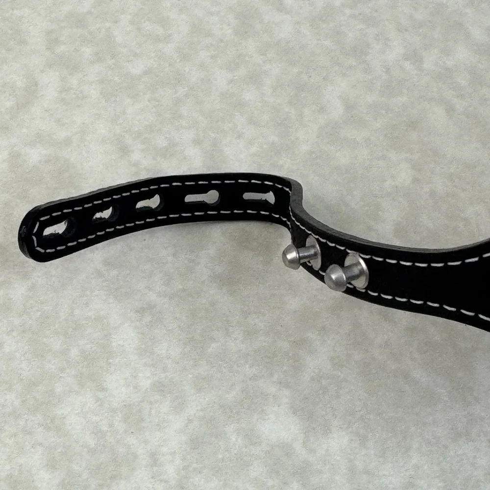 Black Beast‎ Swatch Midi Chrono Leather Strap- YMS1005 (Untested, Needs Battery)